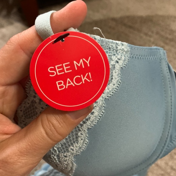 🔵 Bra-Powder blue criss cross back, Marilyn Monroe brand, intimates 34c NWT - Picture 4 of 7